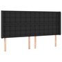 Voir la diapositive 2 : VIDAXL Tete de lit avec oreilles Noir 183x16x118/128 cm Similicuir
