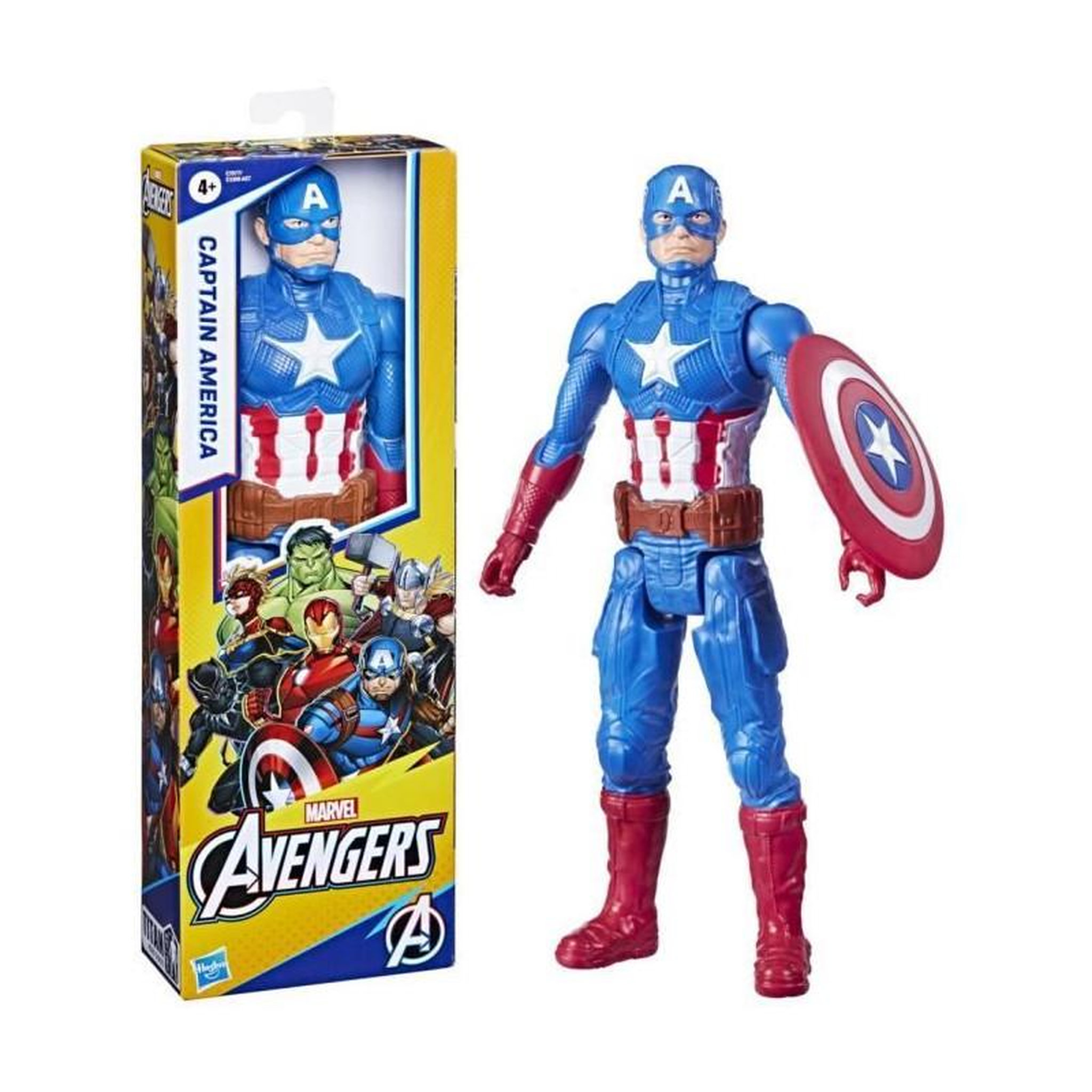 HASBRO Figurine Captain America 30 cm, jouet Avengers Titan Hero Series pour enfants a partir de 4 ans, Marvel