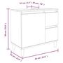 Voir la diapositive 6 : VIDAXL Armoire de salle de bain blanc 65x33x60 cm bois d'ingenierie