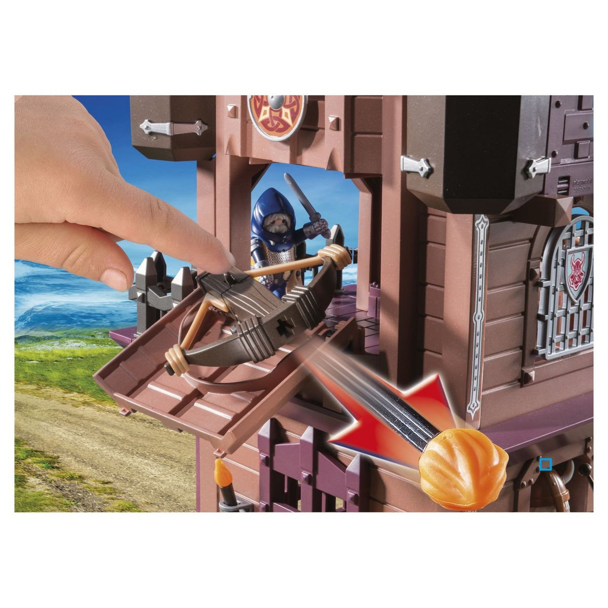PLAYMOBIL 9340 - Knights - Tour d'attaque mobile des nains
