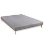 Voir la diapositive 5 : SEPTNUITS Matelas + sommier gris Memo Bio Mousse à mémoire de forme 5 zones de confort Maxi épaisseur Déhoussable