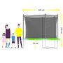 Voir la diapositive 2 : JUMP4FUN Trampoline de jardin ø 305 cm- 10FT- Filet intérieur, Matelas de protection et Echelle