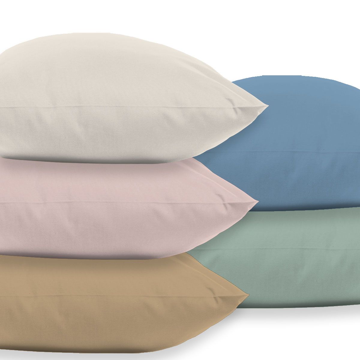 Taie d'oreiller unie en polycoton 51 fils 