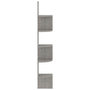 Voir la diapositive 4 : VIDAXL Etagere d'angle murale gris beton 19x19x123cm bois d'ingenierie