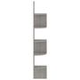 Voir la diapositive 4 : VIDAXL Etagere d'angle murale gris beton 19x19x123cm bois d'ingenierie