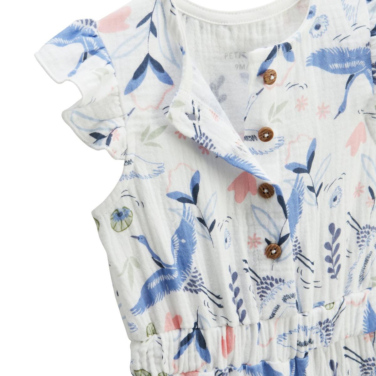 Petit Béguin Combinaison bébé en gaze de coton Tiana