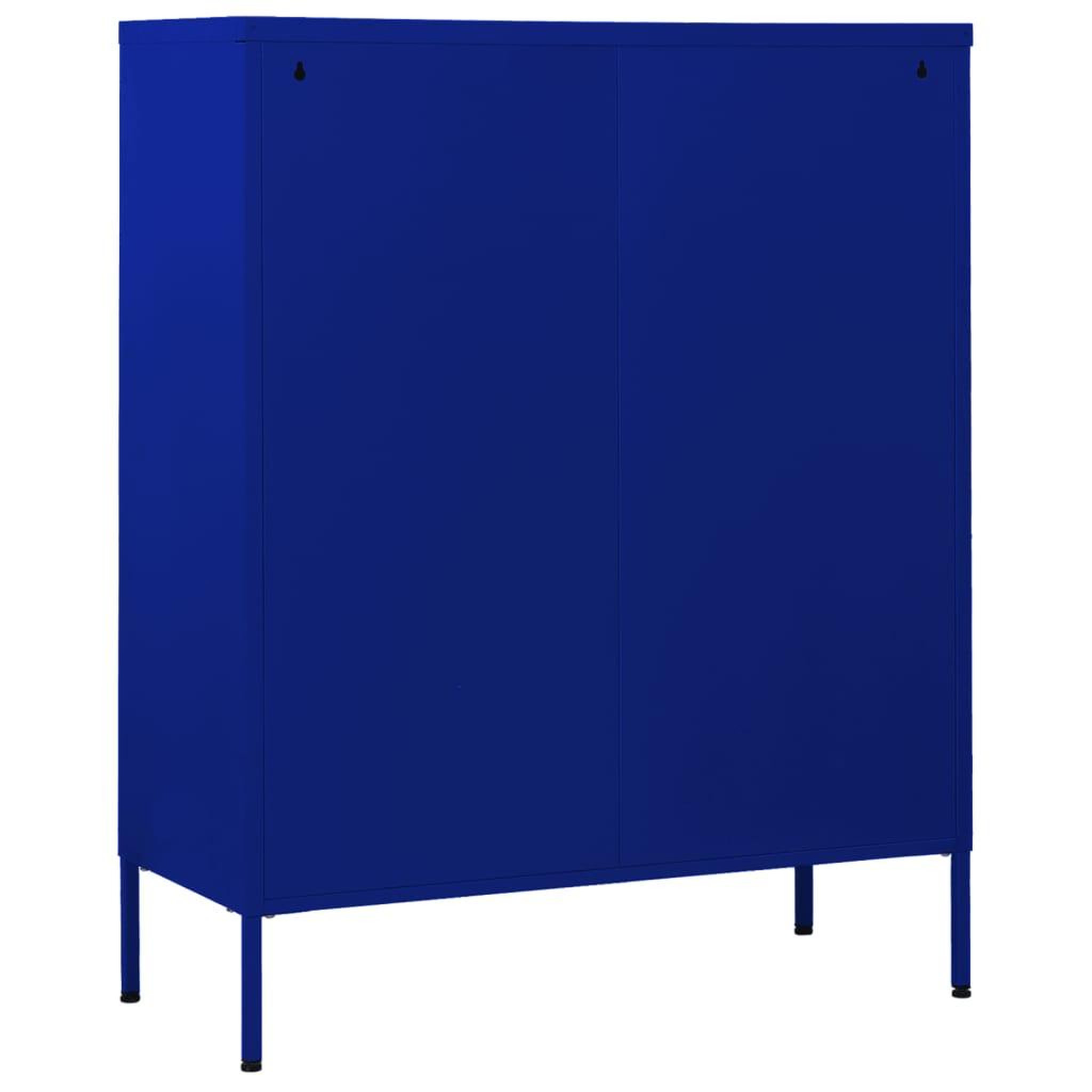 Voir la diapositive 5 : VIDAXL Commode Bleu marine 80x35x101,5 cm Acier