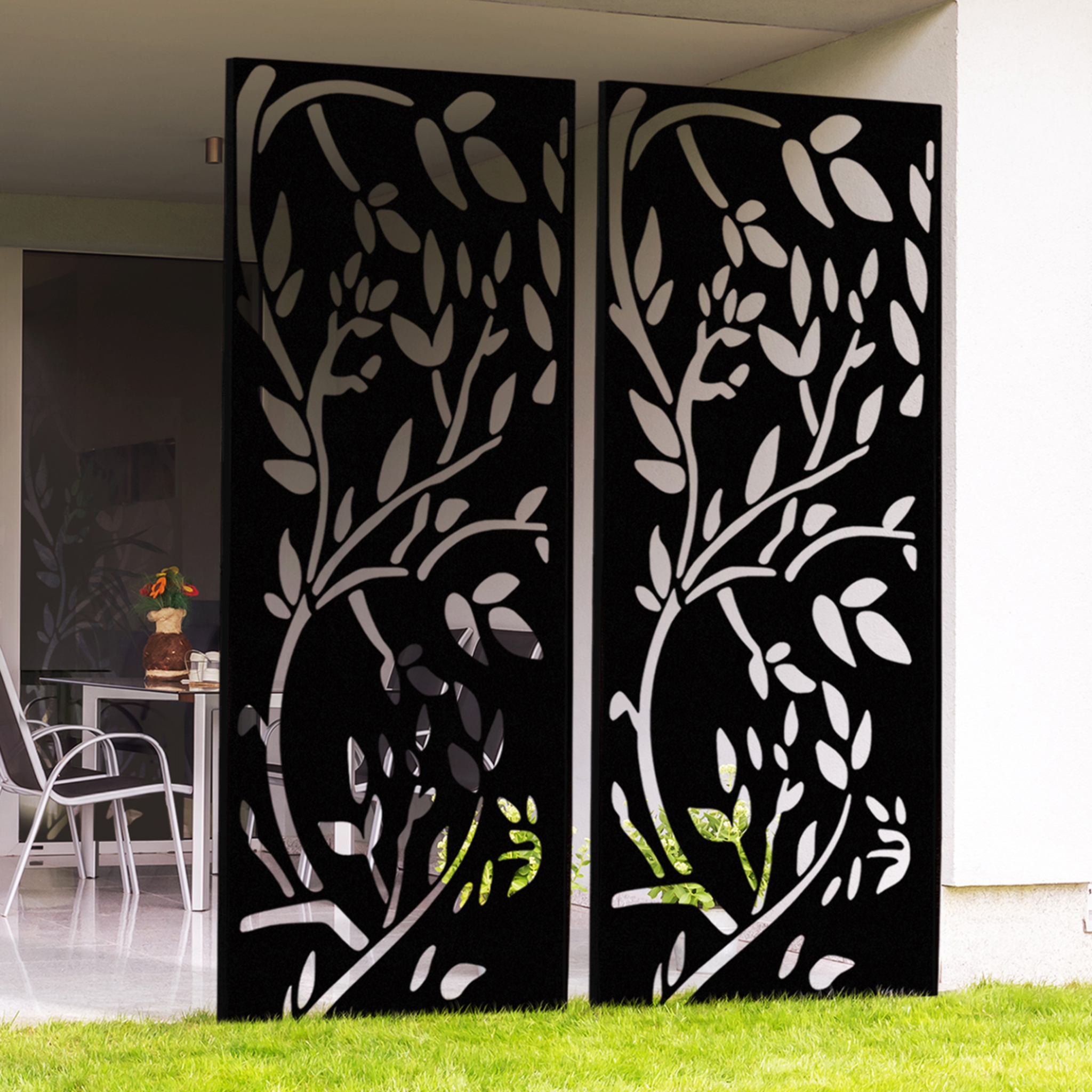Voir la diapositive 2 : ID MARKET Panneau décoratif universel 150 x 50 cm lis noir mat