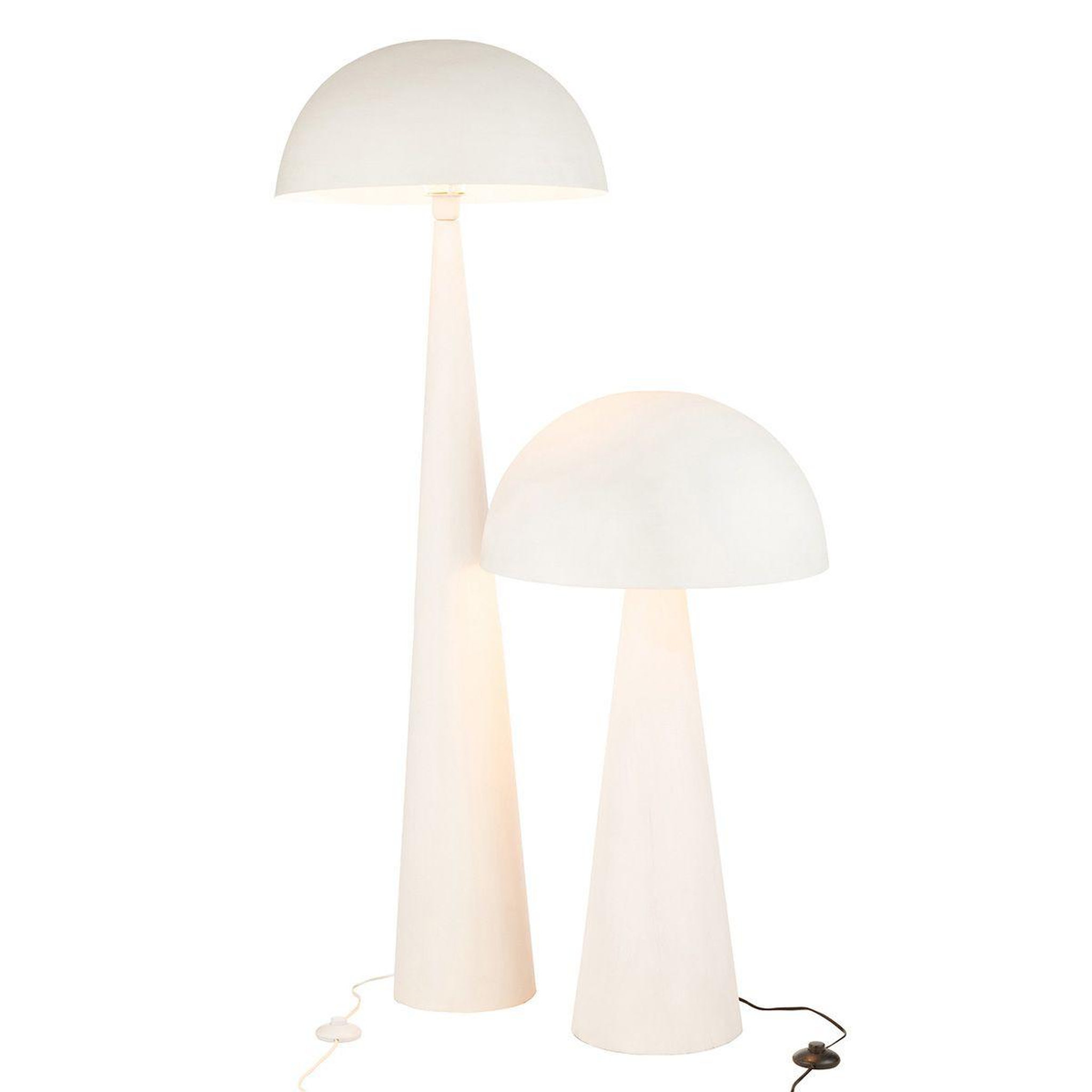 Voir la diapositive 5 : J-LINE Lampadaire en métal  champignon  148cm blanc