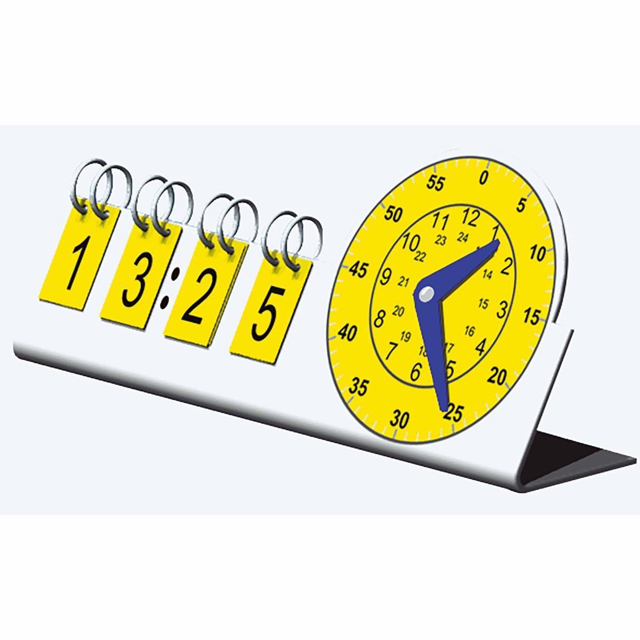 Voir la diapositive 2 : EDUCO Horloge élève - 24 heures (analogique-numérique)