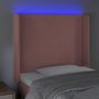Voir la diapositive 4 : VIDAXL Tete de lit a LED Rose 103x16x118/128 cm Velours