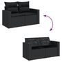 Voir la diapositive 5 : VIDAXL Salon de jardin 6 pcs avec coussins noir resine tressee
