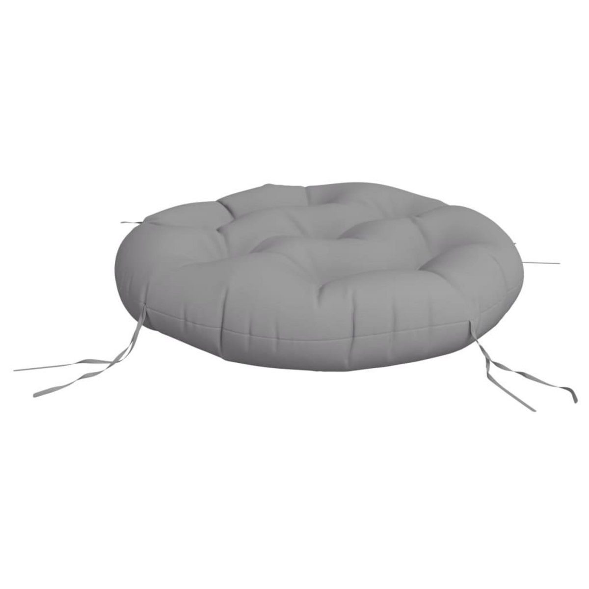 VIDAXL Coussin rond gris Ø 60 x11 cm tissu oxford