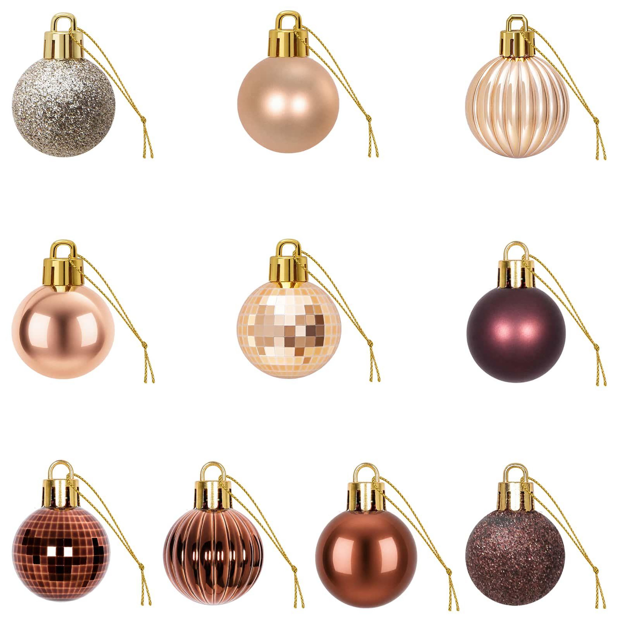 Voir la diapositive 5 : VIDAXL Ensemble de boules de Noël 150 pc Champagne et brun Diam. 3 cm