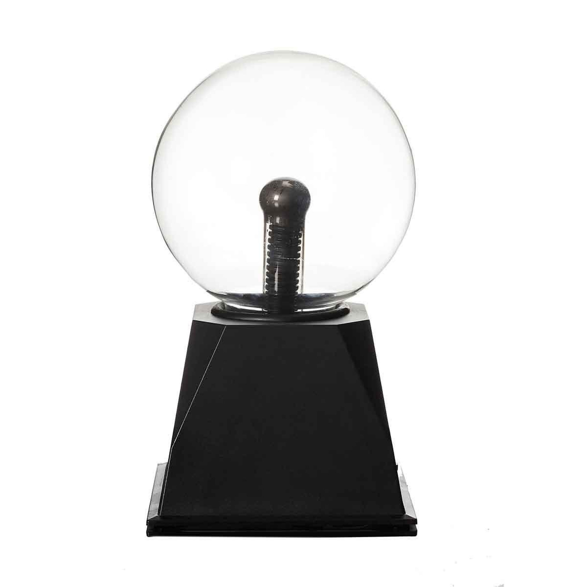 Voir la diapositive 1 : MISTER GADGET Boule de Plasma Déco  A Poser  21cm Noir