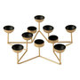 Voir la diapositive 1 : Paris Prix Bougeoir Design en Métal  Étoile  35cm Noir & Or