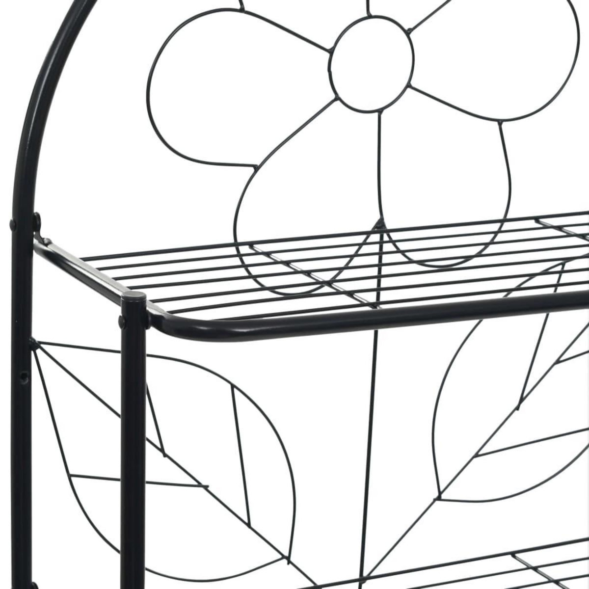 VIDAXL Etagere de toilette Noir 60x33x174 cm
