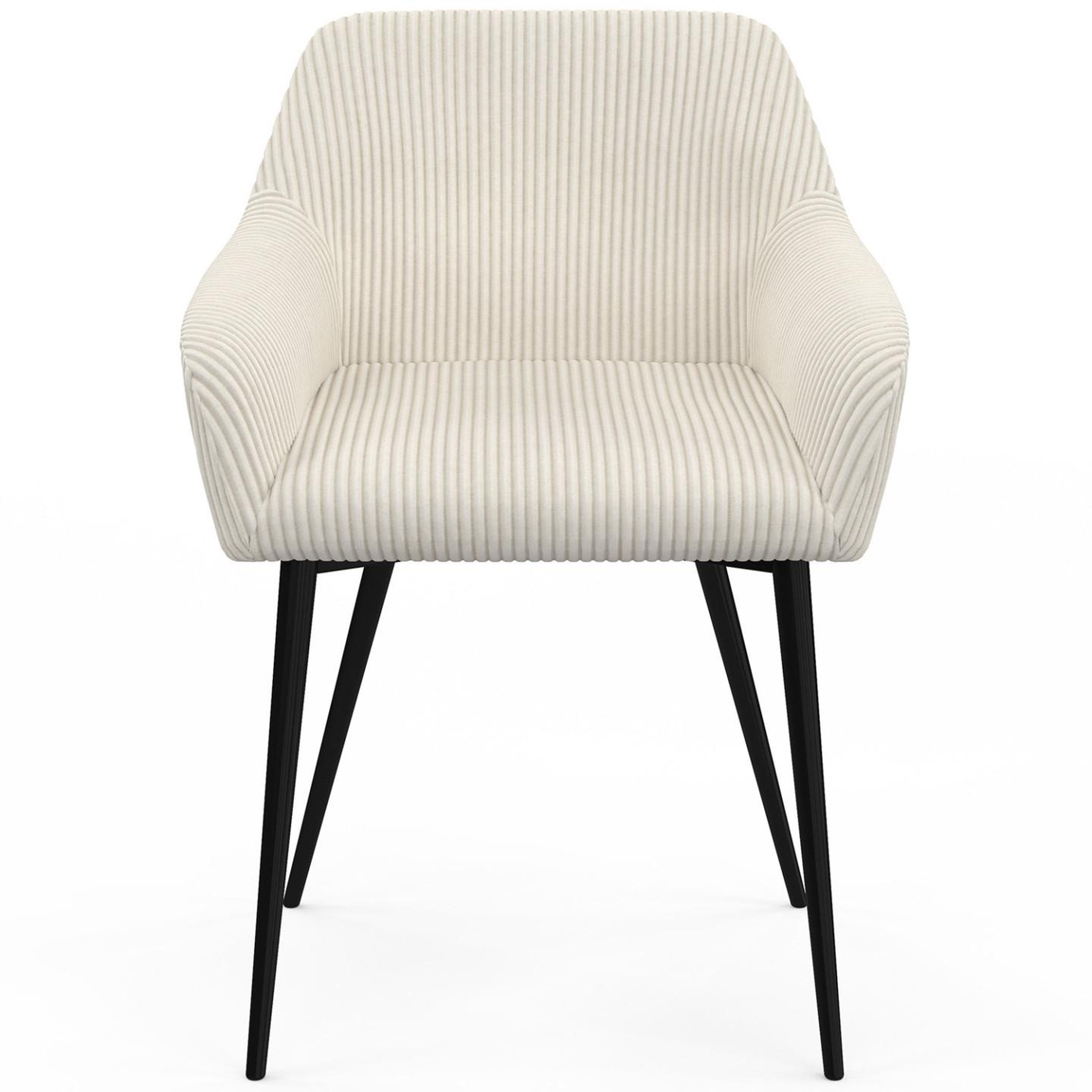 Voir la diapositive 3 : ID MARKET Lot de 2 chaises de salle à manger, fauteuils de table jany en velours côtelé beige