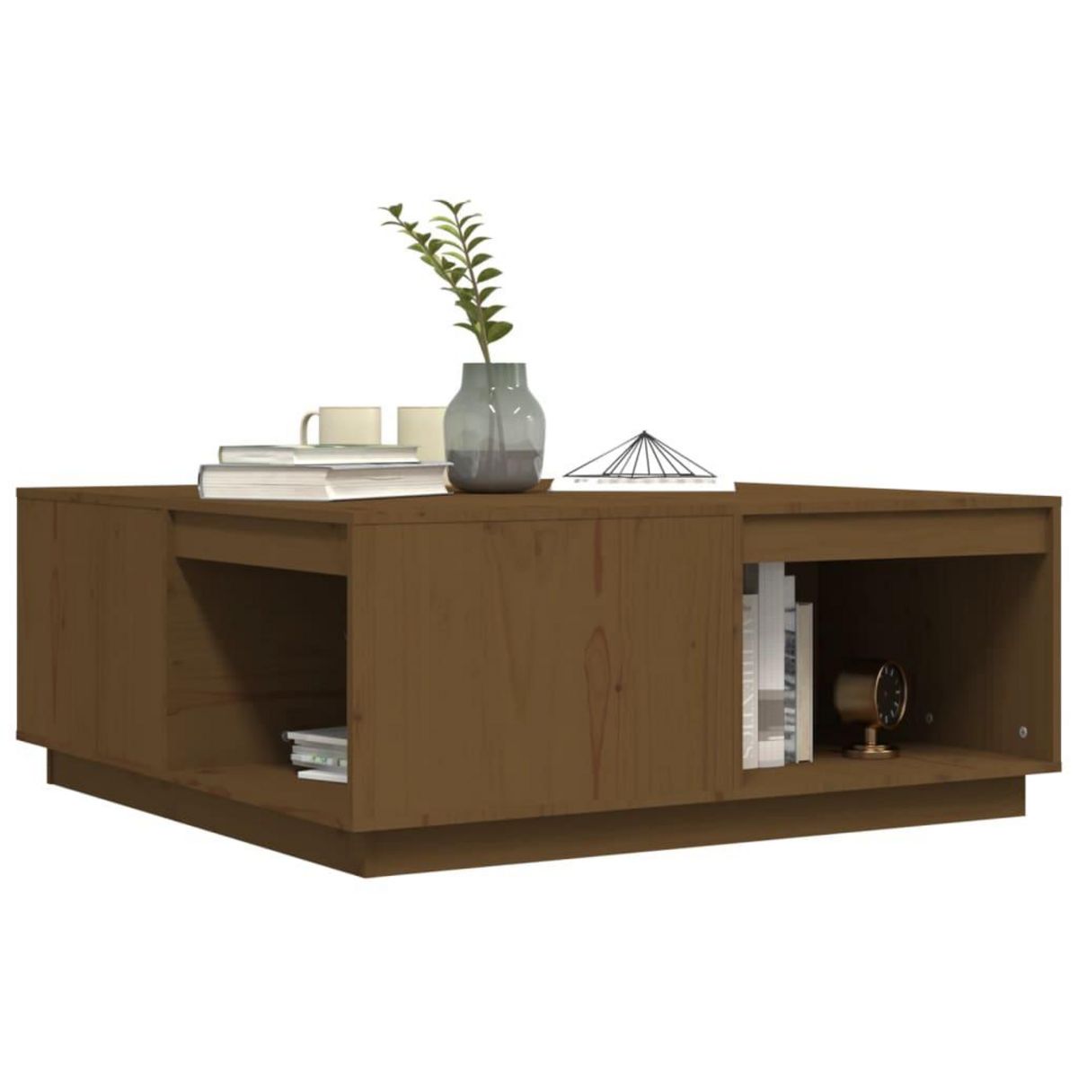 VIDAXL Table basse Marron miel 100x101x40,5 cm Bois massif de pin