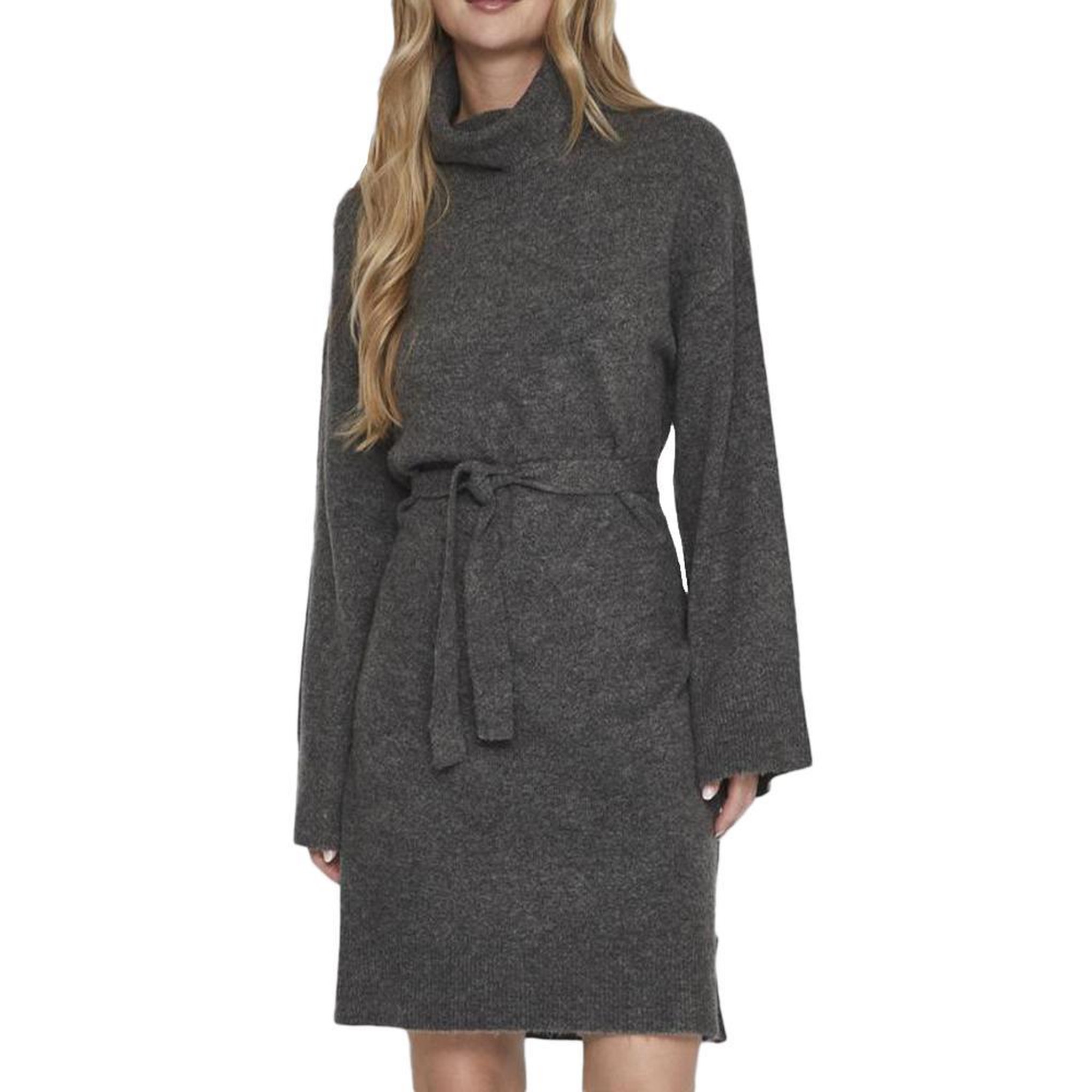 Vila Robe Pull Grise Femme Vila Rollneck. Coloris disponibles : Gris