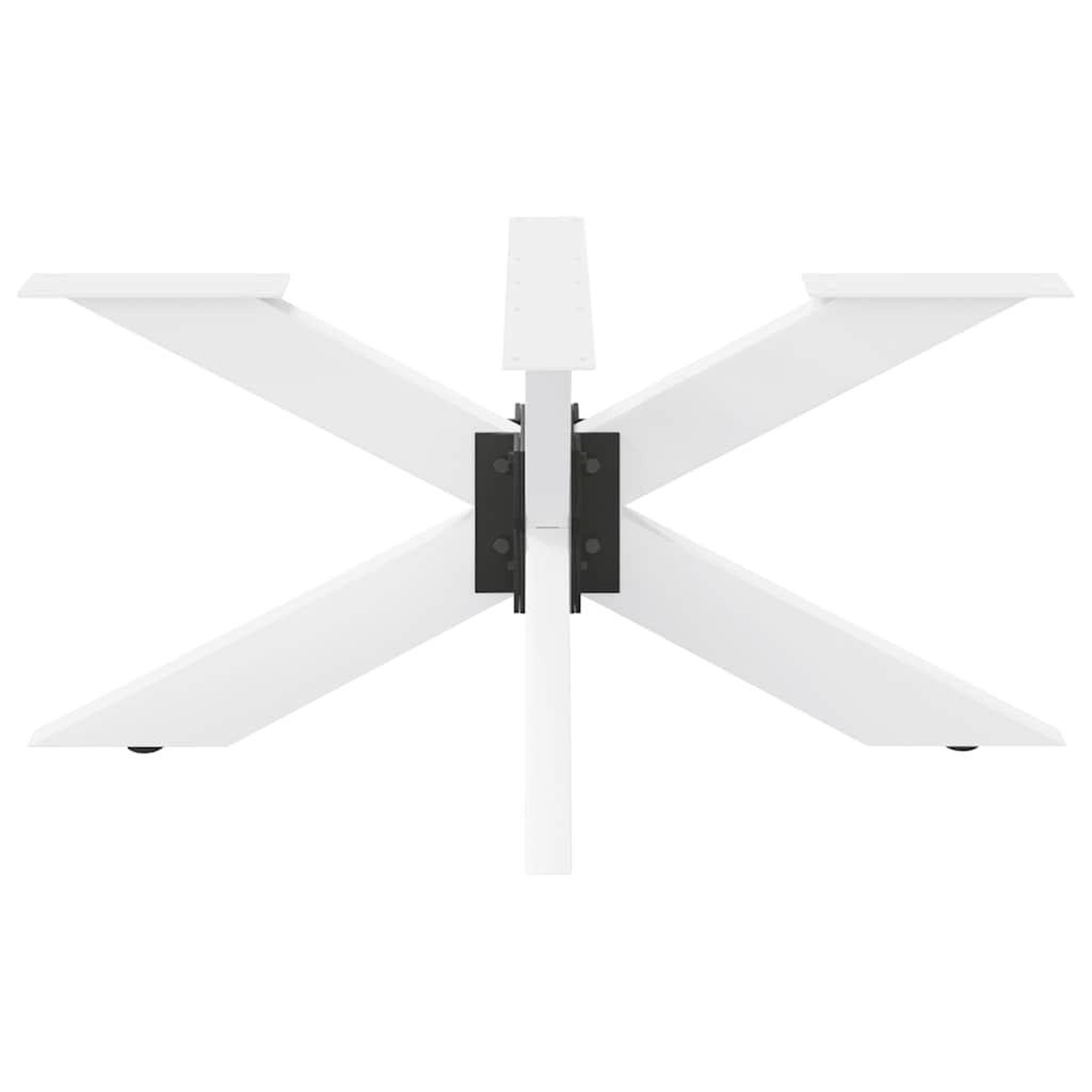 Voir la diapositive 3 : VIDAXL Pied de table basse forme d'araignee blanc 98x58x(42-43) cm