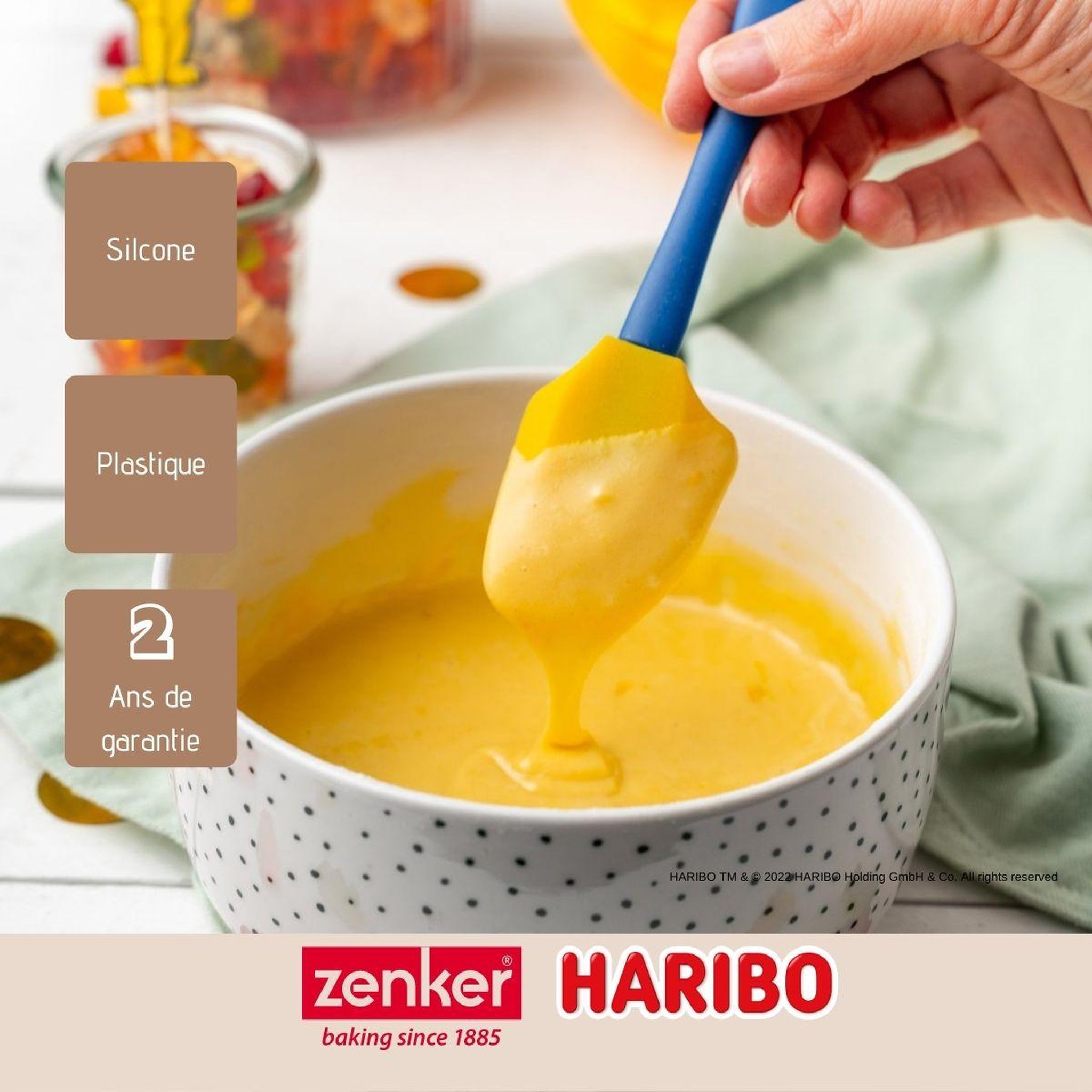 Voir la diapositive 4 : ZENKER Spatule de cuisine et de pâtisserie en silicone 18 cm zenker haribo