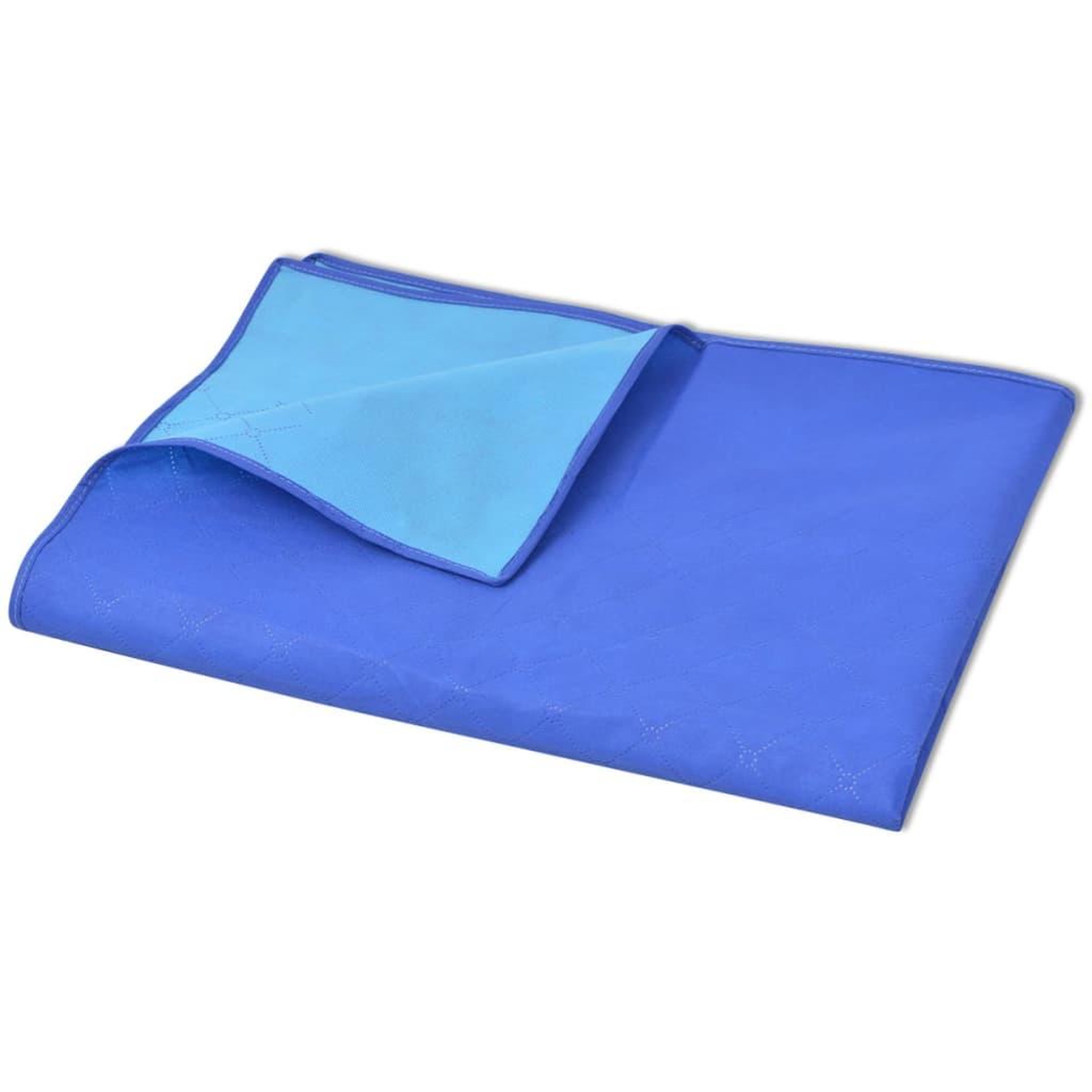 Voir la diapositive 2 : VIDAXL Couverture de pique-nique Bleu et bleu clair 150 x 200 cm