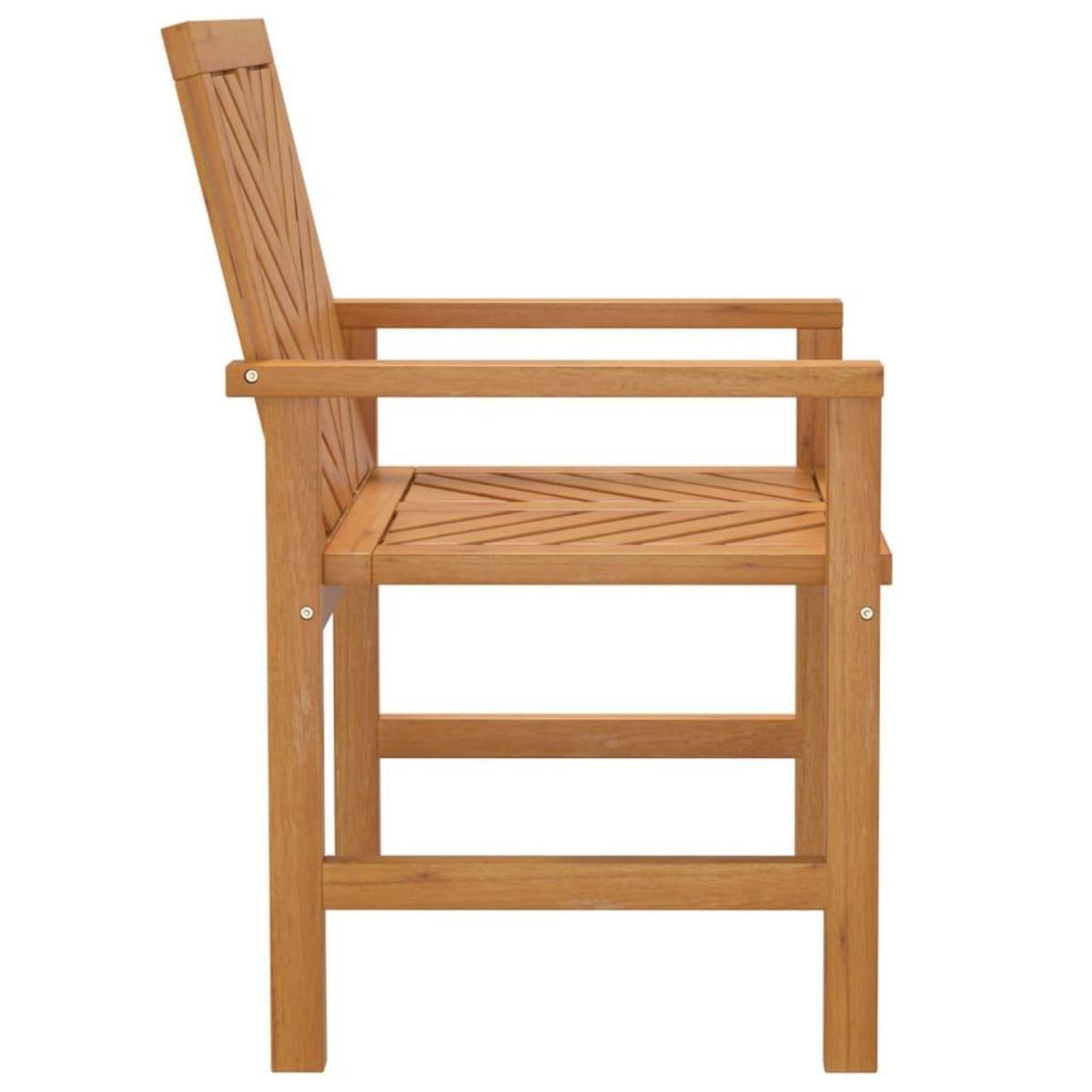 VIDAXL Chaises a manger de jardin lot de 2 bois massif d'acacia