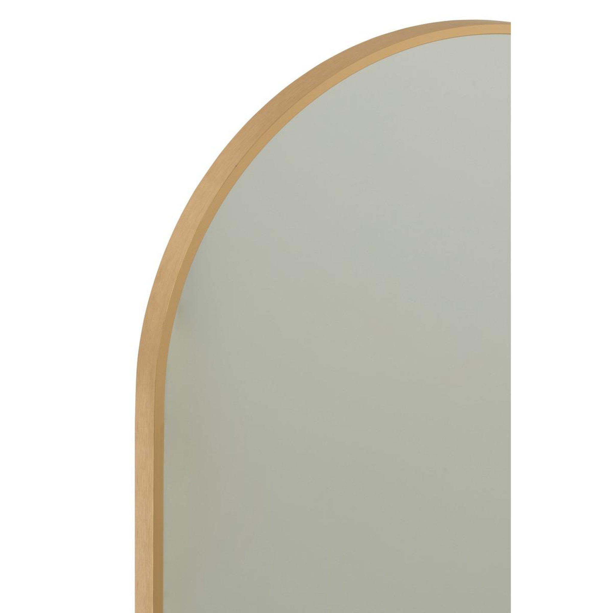 Voir la diapositive 2 : J-LINE Miroir Mural Ovale  Grale  100cm Or