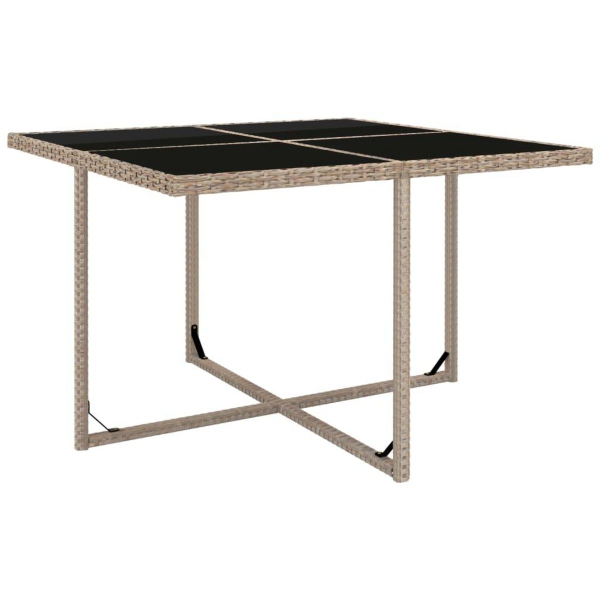 VIDAXL Ensemble a manger d'exterieur avec coussins 5 pcs Rotin Beige