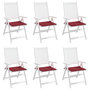 Voir la diapositive 4 : VIDAXL Coussins de chaise de jardin lot de 6 rouge bordeaux 40x40x4 cm