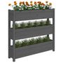Voir la diapositive 4 : VIDAXL Jardiniere Gris 112x25x104,5 cm Bois massif de pin