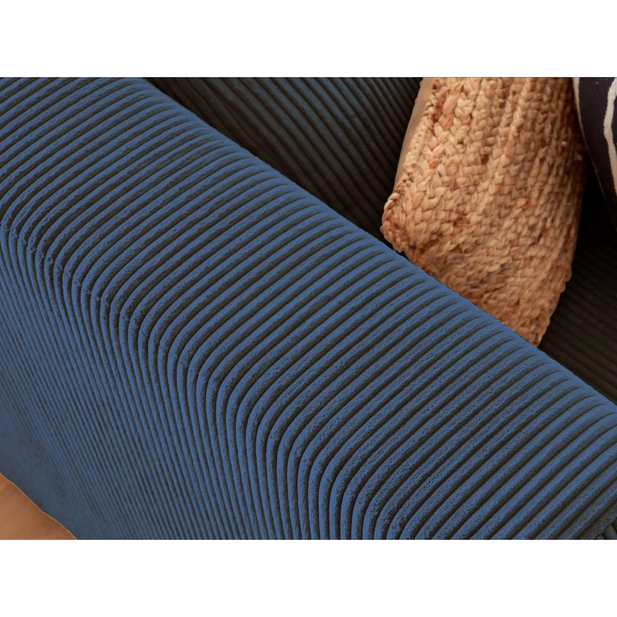 LISA DESIGN Victoire - canapé modulable d'angle droit - 5 places - en velours côtelé