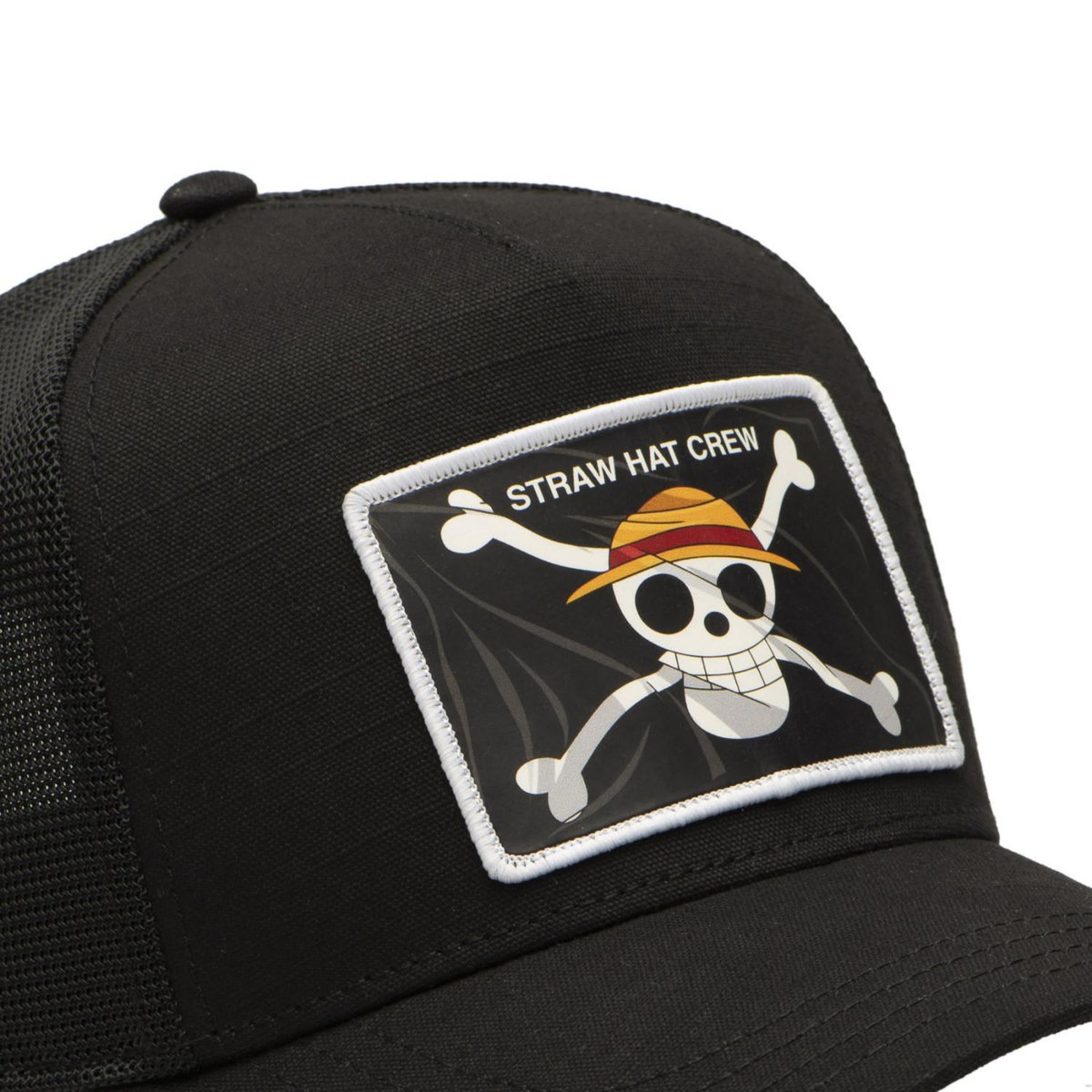 CAPSLAB Casquette trucker premium effet bambou One Piece Black Flag
