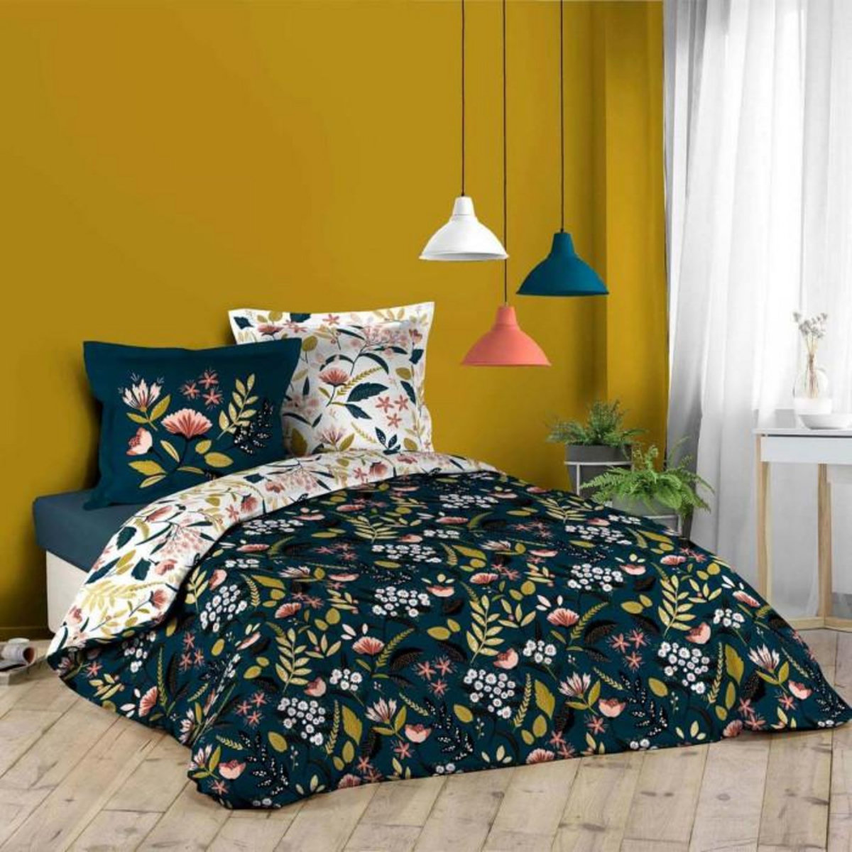 Paris Prix Parure de Lit 3 Pièces  Stessy  240x220cm Marine