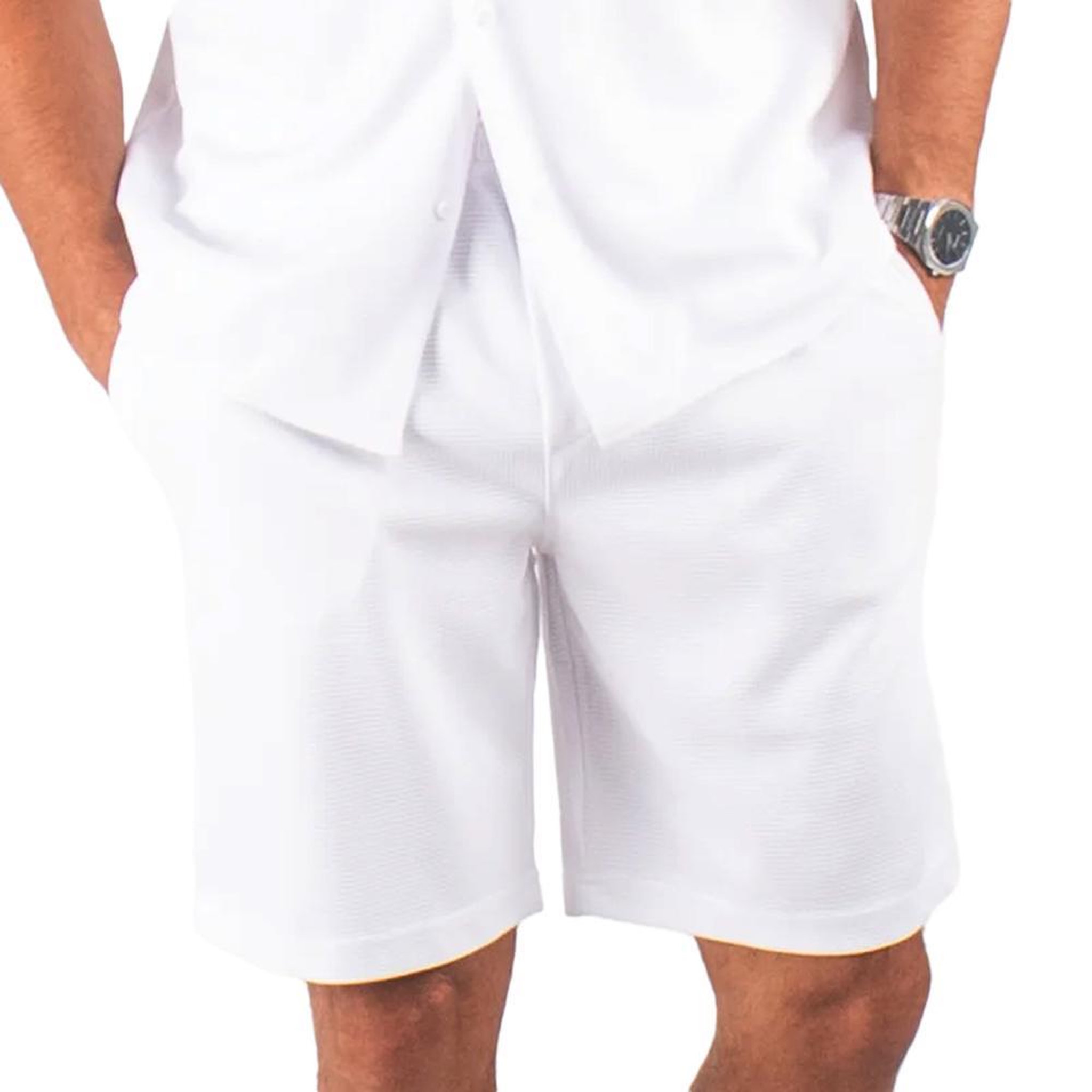 PANAME BROTHERS Short Blanc Homme Paname Brothers Poly. Coloris disponibles : Blanc
