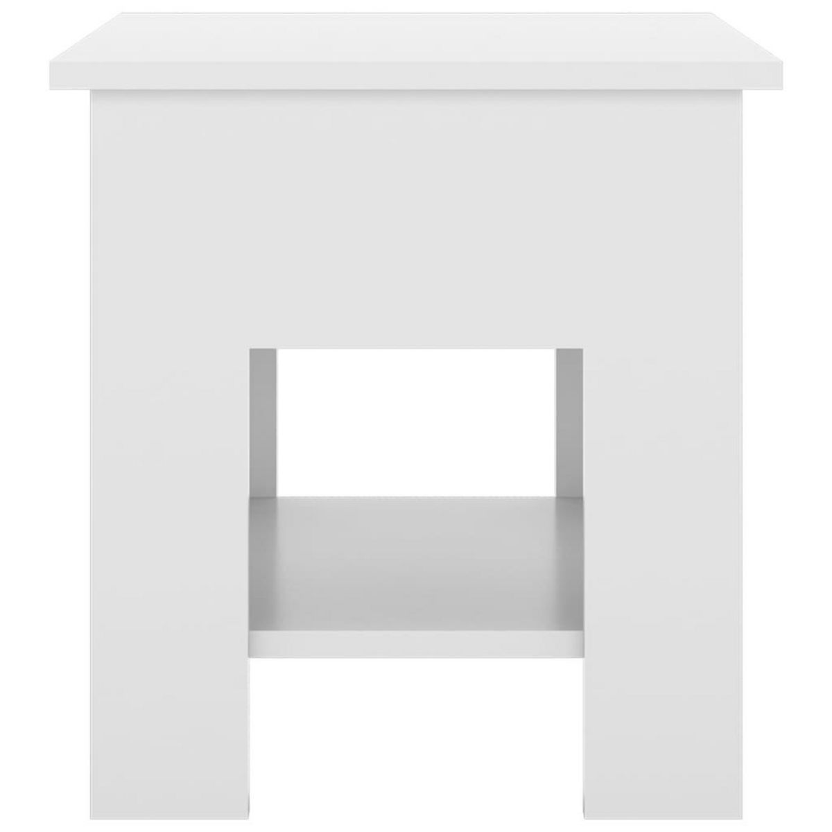 VIDAXL Table basse blanc brillant 40x40x42 cm bois d'ingenierie