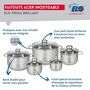 Voir la diapositive 3 : ELO Ensemble de 2 Poêles de cuisson 24 et 28 cm et 5 faitouts 12, 14, 16, 20 et 24 cm Elo Prima Brillant