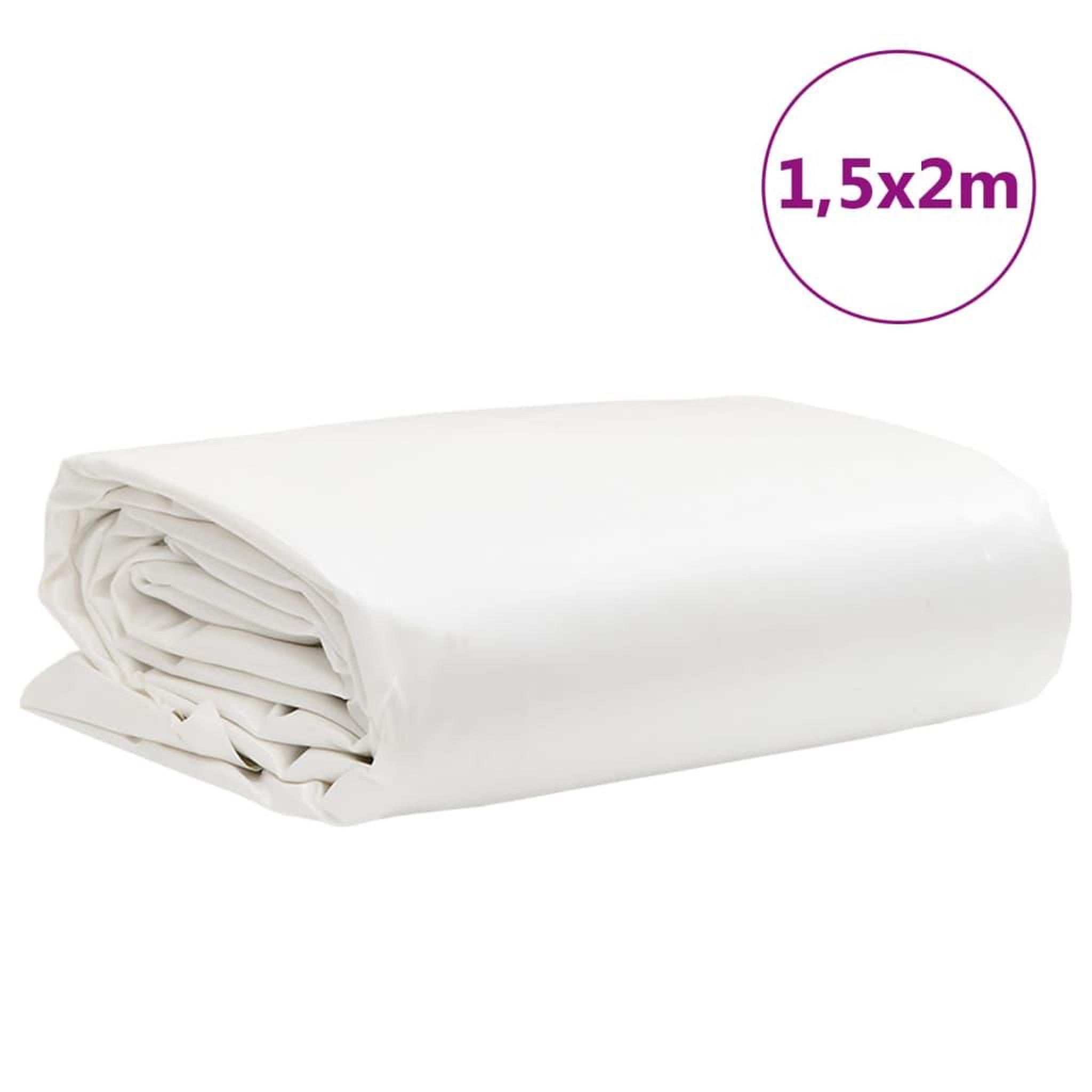Voir la diapositive 6 : VIDAXL Bache blanc 1,5x2 m 600 g/m²