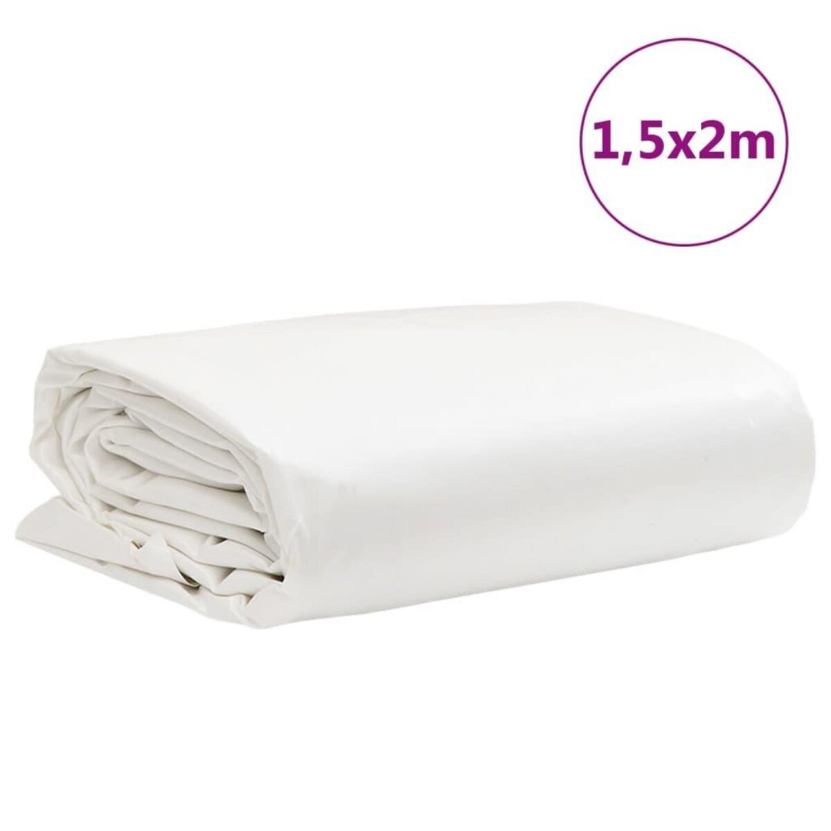 VIDAXL Bache blanc 1,5x2 m 600 g/m²