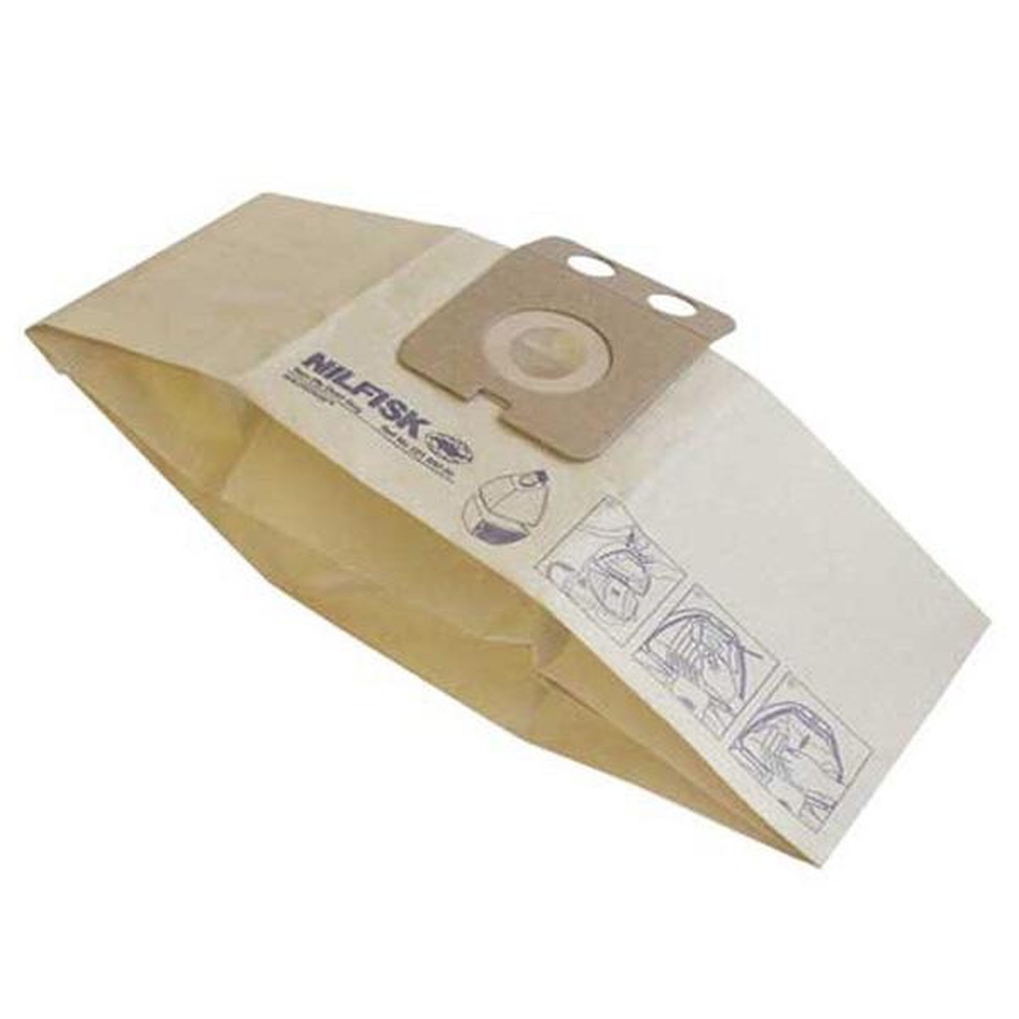 Nilfisk Lot de 5 sacs papier + préfiltre - 22198000