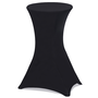 Voir la diapositive 4 : ID MARKET Lot de 4 tables hautes pliantes 105 CM et 4 housses noires