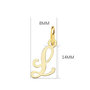 Voir la diapositive 4 : L'ATELIER D'AZUR Collier - Pendentif Lettre  L  Or 750/1000 - Chaine Dorée