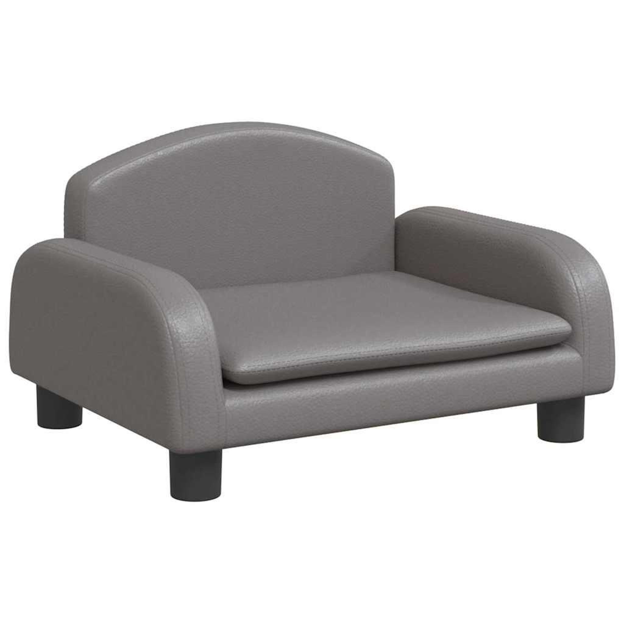Voir la diapositive 2 : VIDAXL Lit pour chien gris 50x40x30 cm similicuir