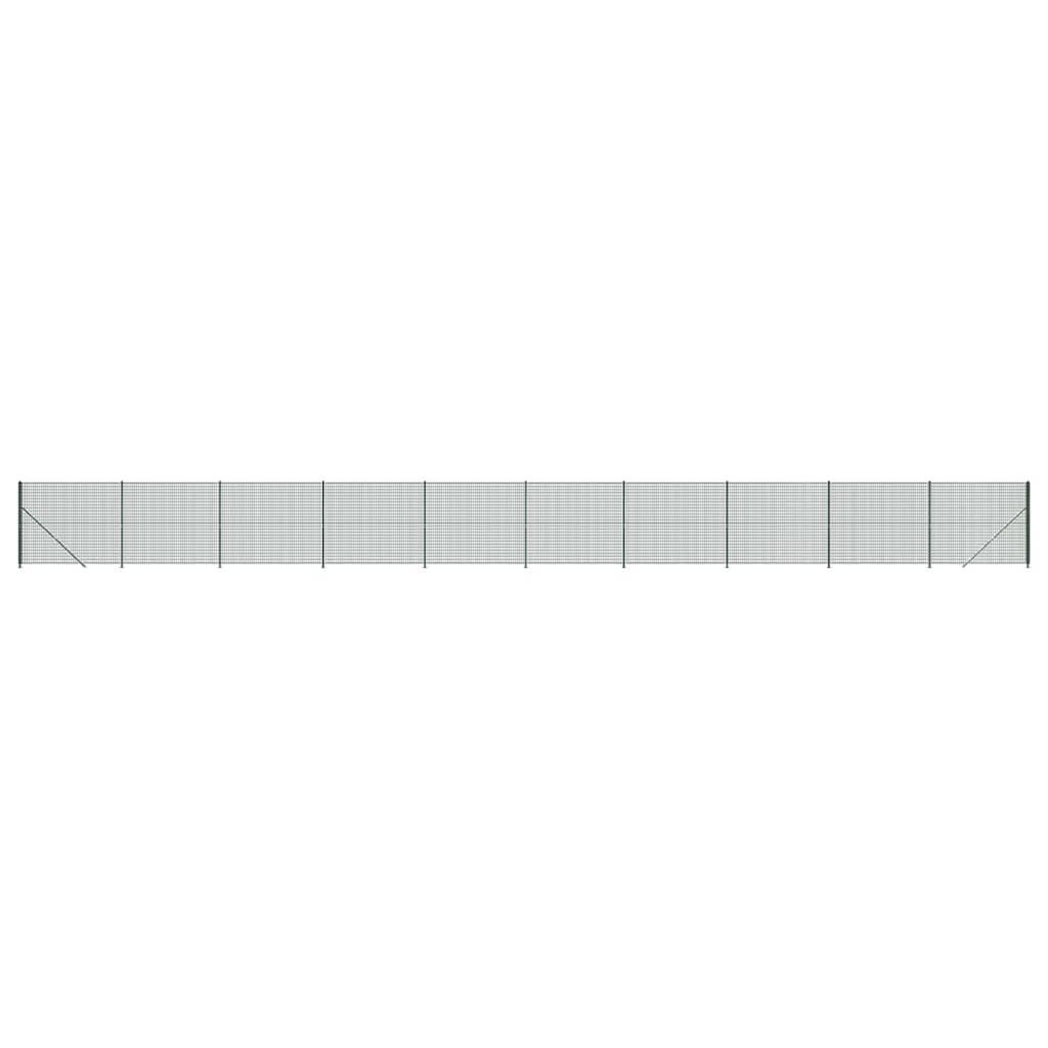 Voir la diapositive 2 : VIDAXL Cloture en treillis metallique avec bride vert 2x25 m