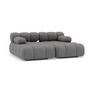 Voir la diapositive 2 : LISA DESIGN Ruby - canapé droit 4 places avec double méridienne - assise profonde - en velours texturé