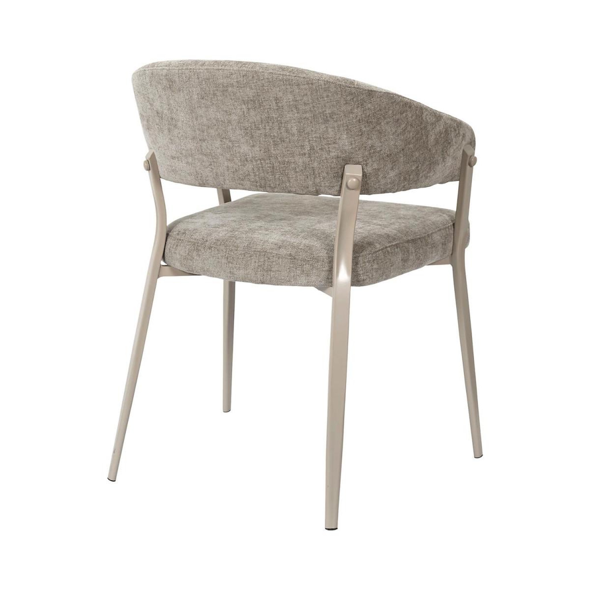 Voir la diapositive 5 : The Home Deco Factory Lot de 2 fauteuils de table  emilia  78cm taupe