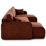 Voir la diapositive 5 : LISA DESIGN Apolline - canapé panoramique en u 7 places convertible avec coffres en tissu moucheté