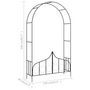 Voir la diapositive 6 : VIDAXL Voute de jardin avec portail Noir 138x40x238 cm Fer