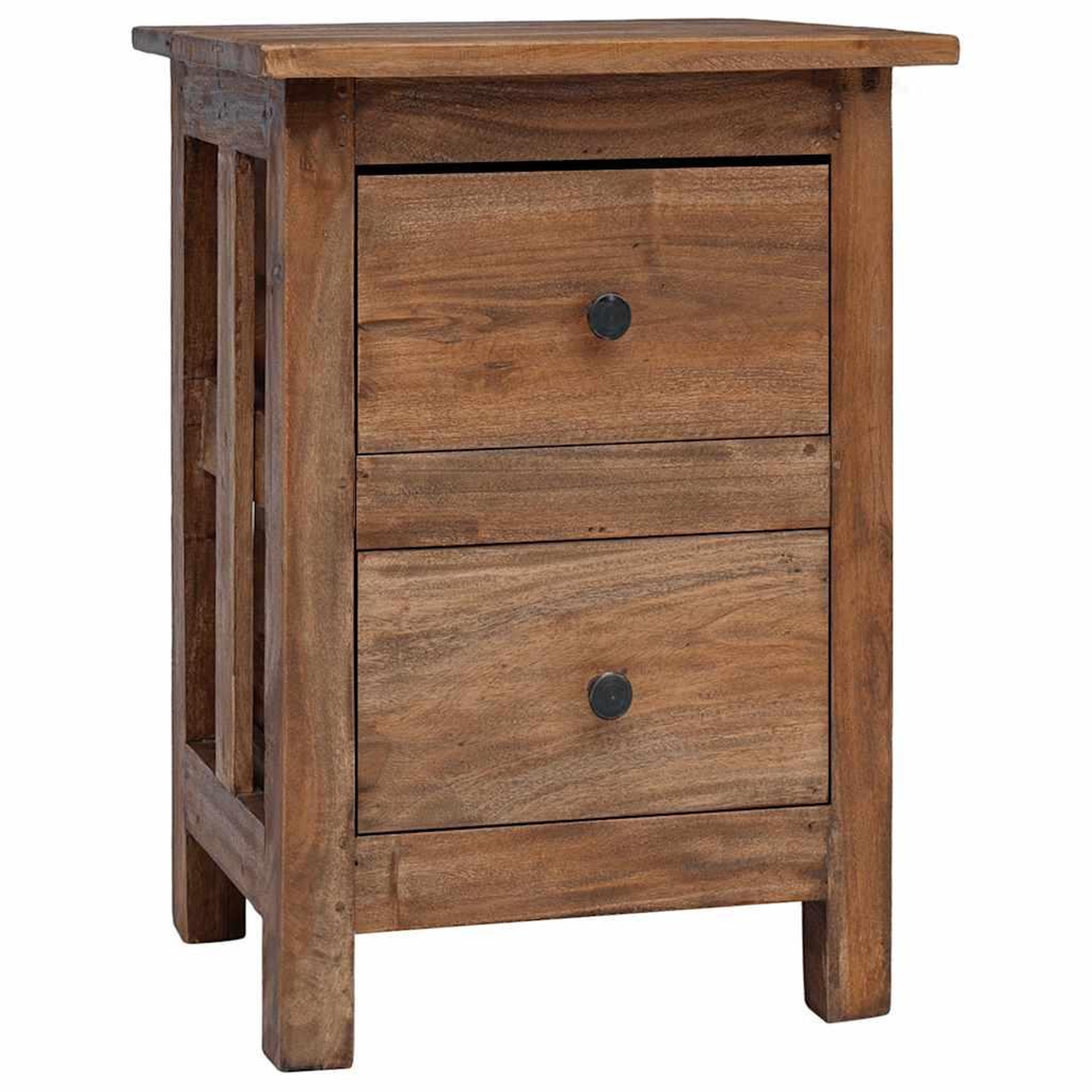 Voir la diapositive 2 : VIDAXL Table de chevet bois massif d'acajou 40x30x51 cm
